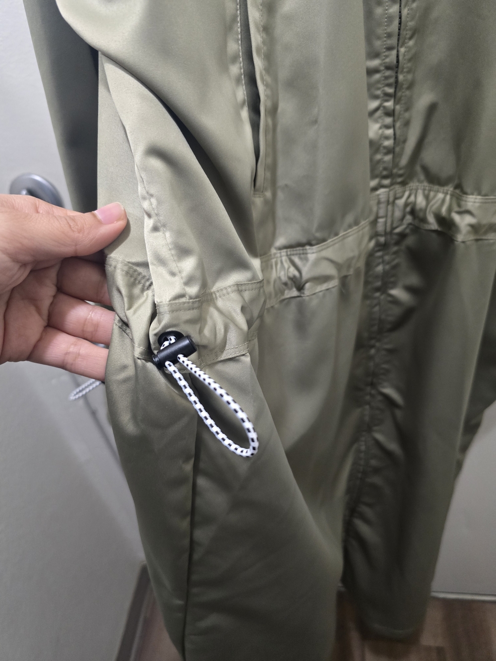 ​NWOT Nike Sportswear Icon Clash Satin Long Jacket - "Mystic Stone" - Picture 6 of 13